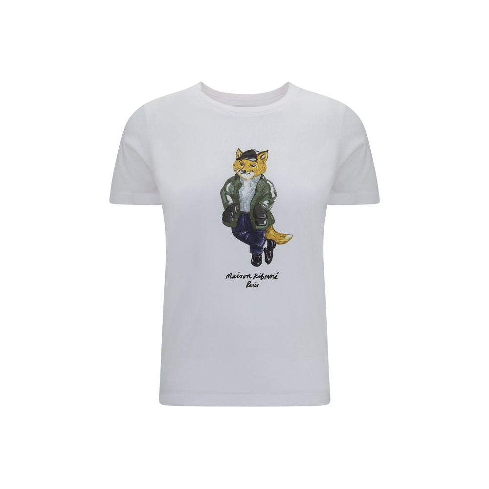 Maison Kitsuné White Cotton T-Shirt for Women
