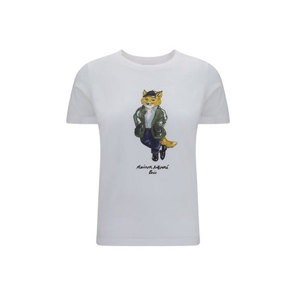 Maison Kitsuné White Cotton T-Shirt for Women