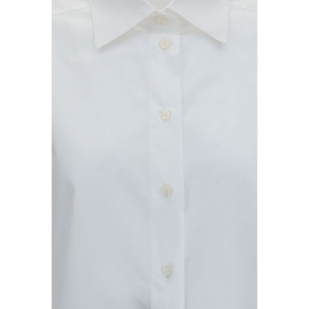 Dolce & Gabbana White Cotton Dress Shirt for Women