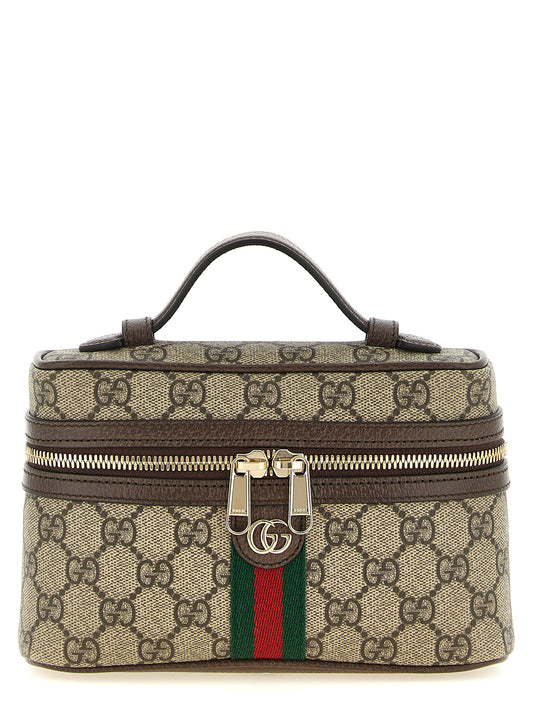 Gucci Ophidia Small Vanity Shoulder Bag in Beige