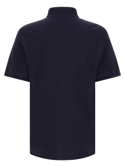 Brunello Cucinelli Blue Cotton Polo Shirt