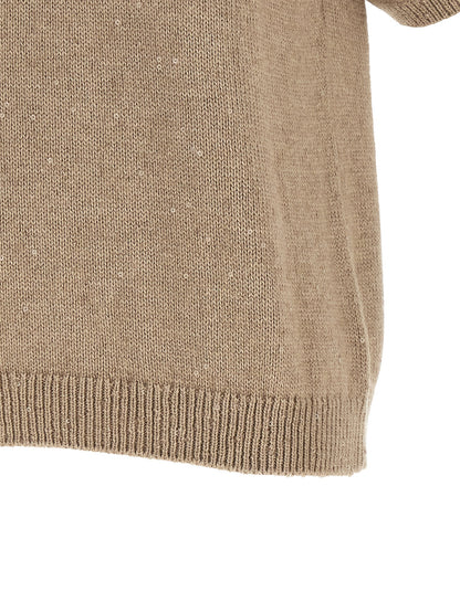 Brunello Cucinelli Beige Cashmere Cardigan