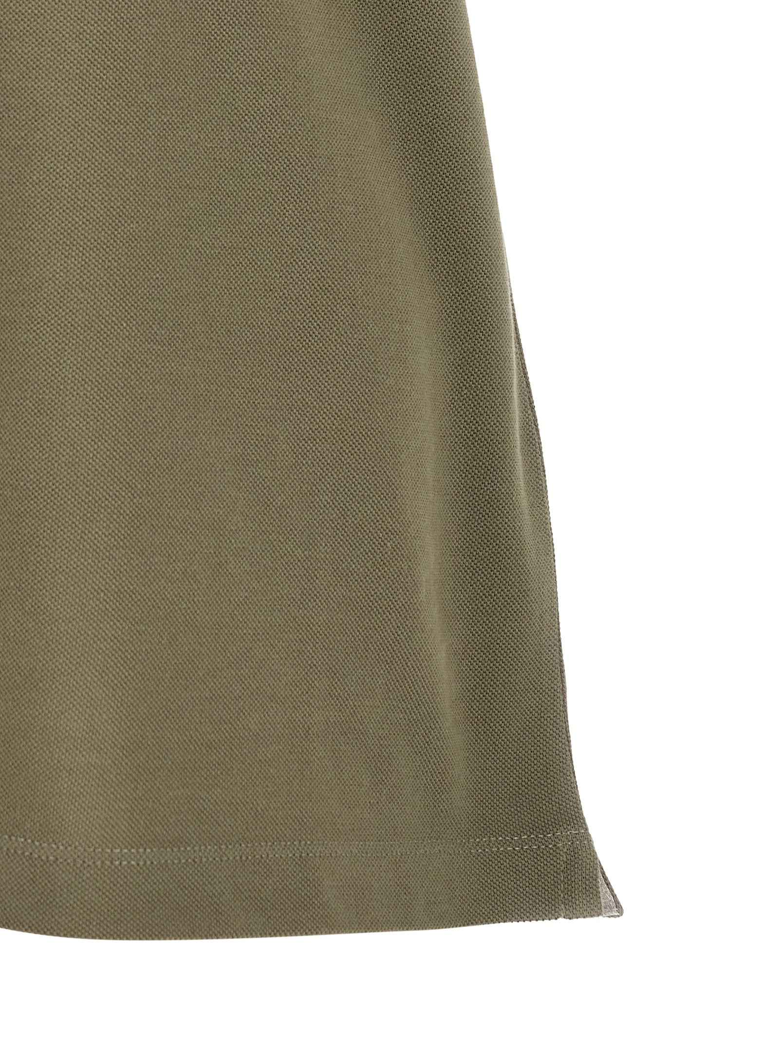 Brunello Cucinelli Bicolor Cotton Polo Shirt - Olive Green