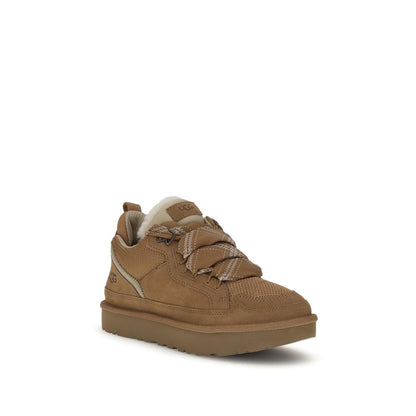 UGG Brown Leather Platform Sneakers - EU39/US9