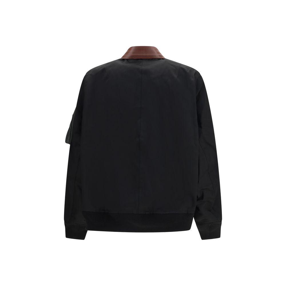 Sacai Black Cotton Bomber Jacket