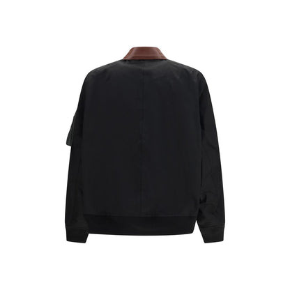 Sacai Black Cotton Bomber Jacket