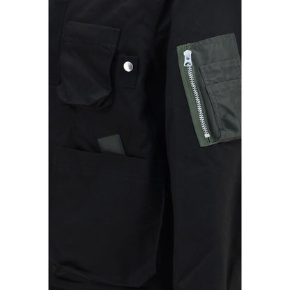 Sacai Black Cotton Bomber Jacket