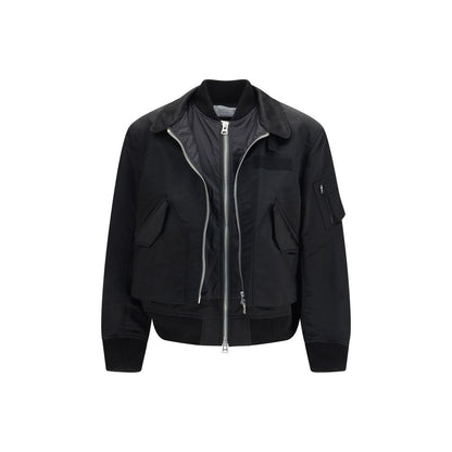 Sacai Black Cotton Bomber Jacket