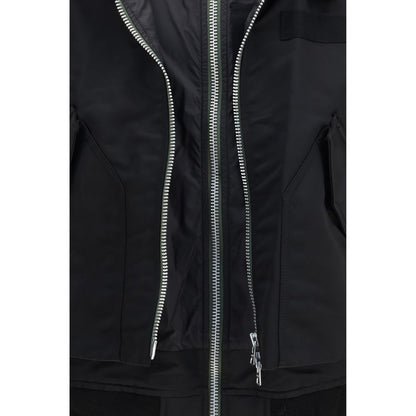 Sacai Black Cotton Bomber Jacket