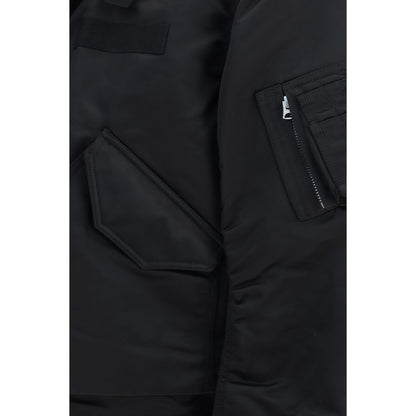 Sacai Black Cotton Bomber Jacket