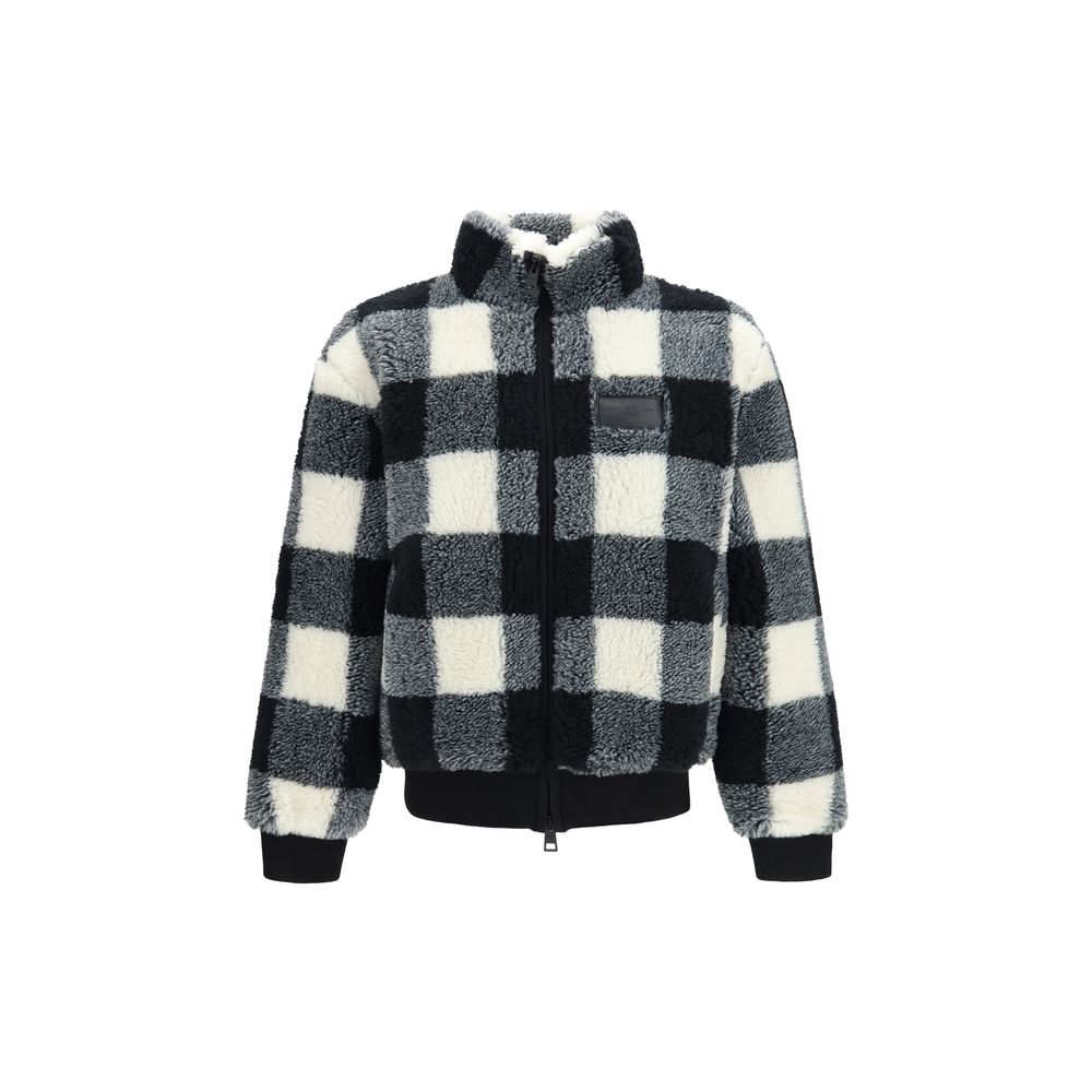 Givenchy Checked Wool-Blend Teddy Jacket in Grey, Size L
