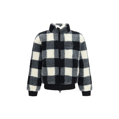 Givenchy Checked Wool-Blend Teddy Jacket in Grey, Size L