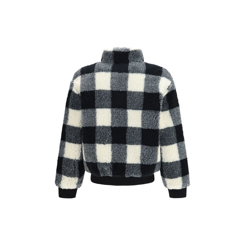 Givenchy Checked Wool-Blend Teddy Jacket in Grey, Size L