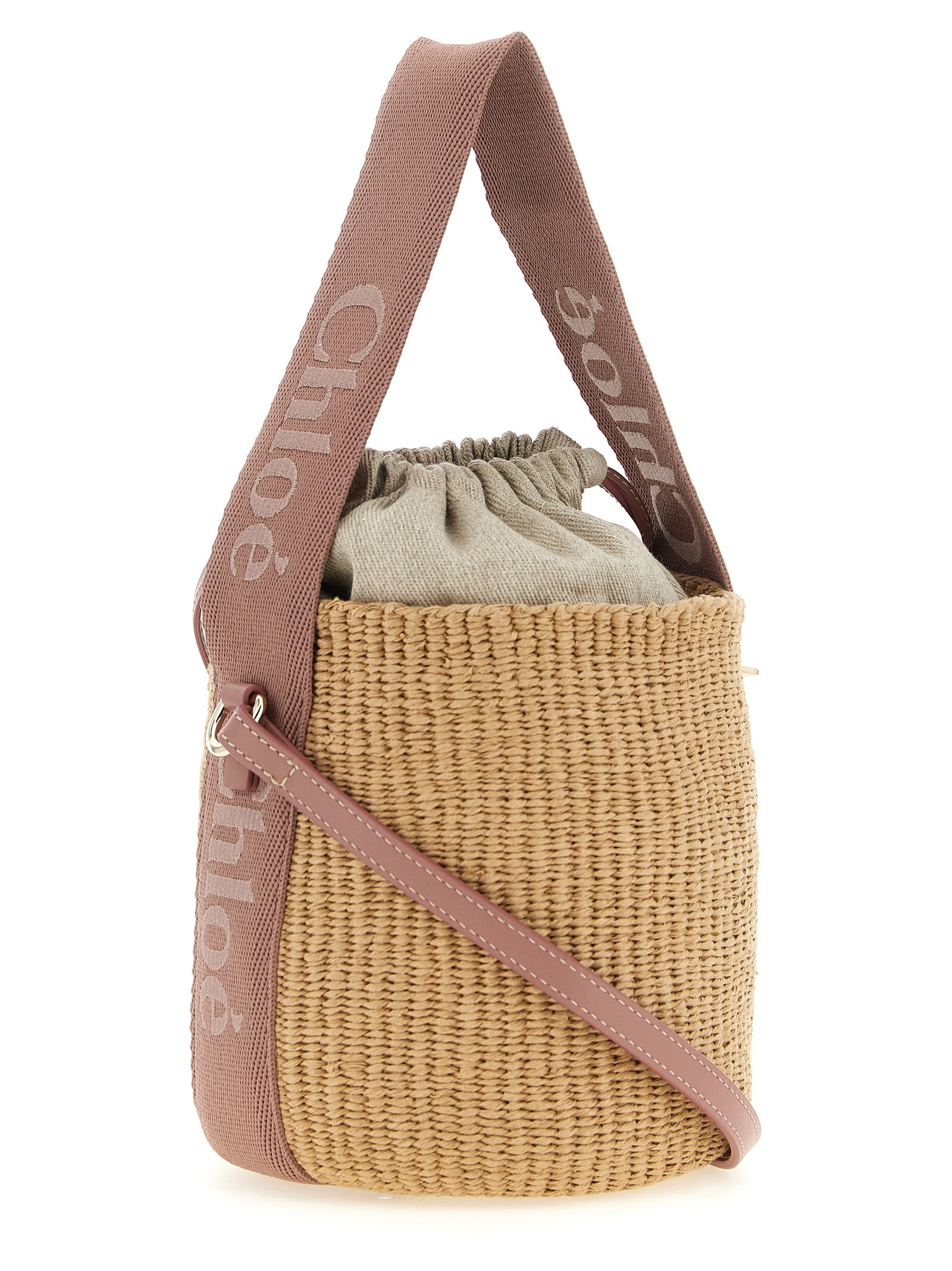 Chloé Beige Small Woody Bucket Bag
