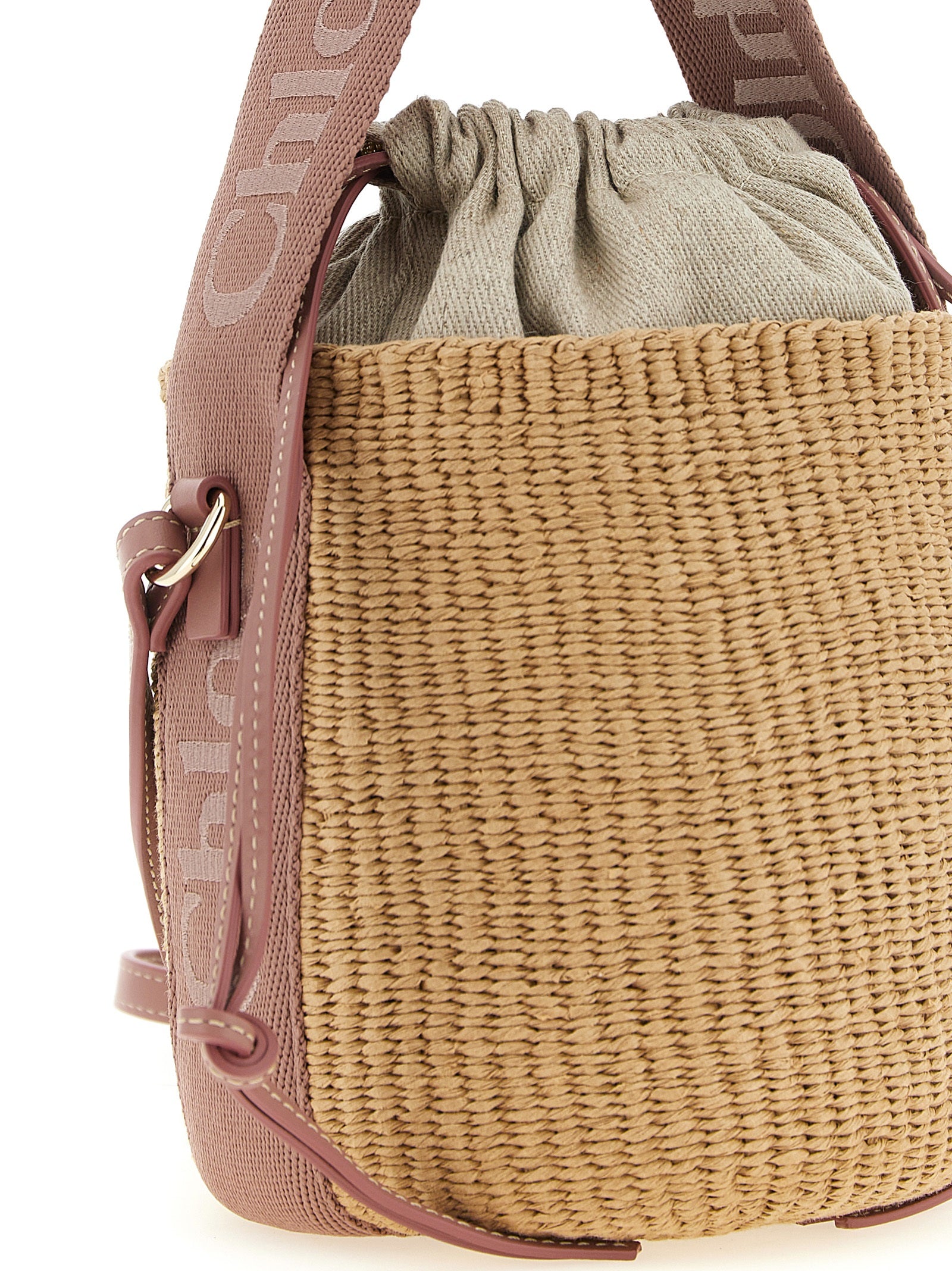Chloé Beige Small Woody Bucket Bag