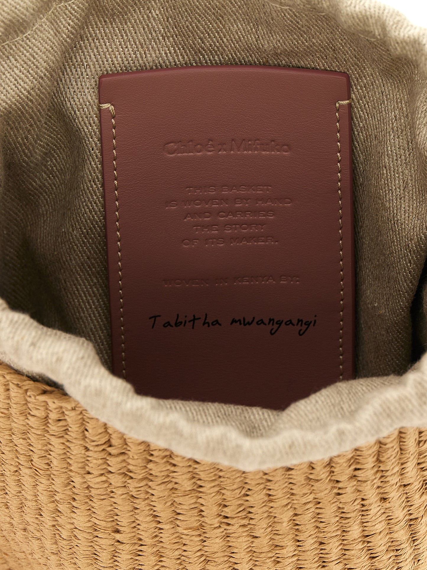 Chloé Beige Small Woody Bucket Bag