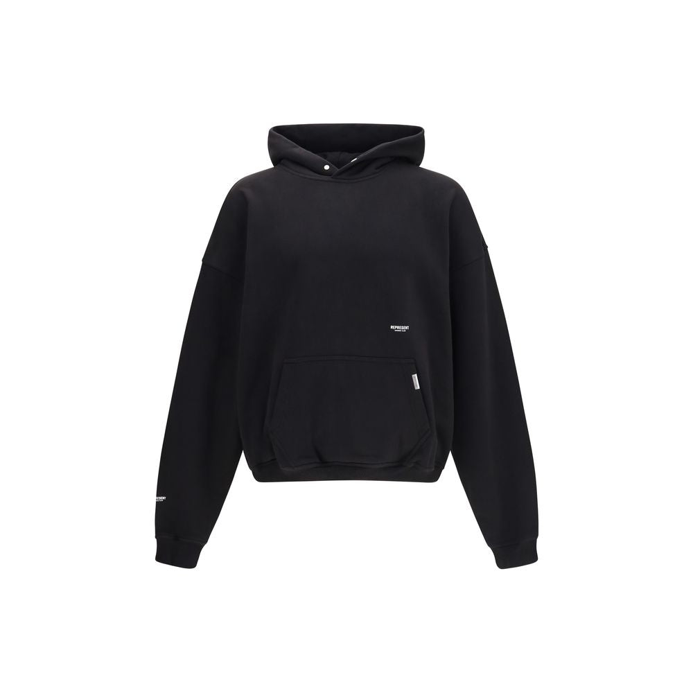 Represent Black Cotton Sweatshirt - The Micro Owners Club Hoodie