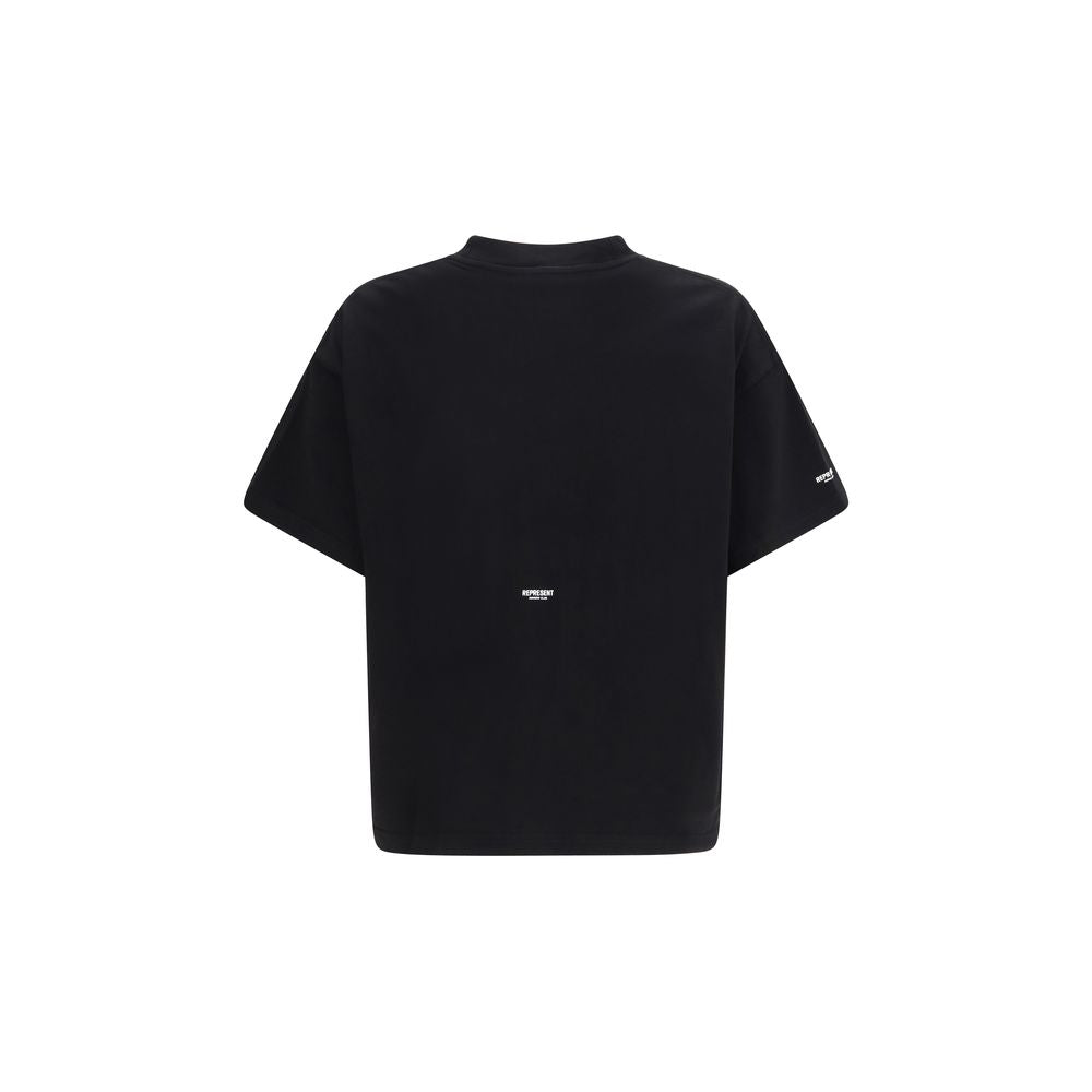 Black Cotton T-Shirt by Represent - Micro Owners Club - Oversize Fit - 100% Cotton
