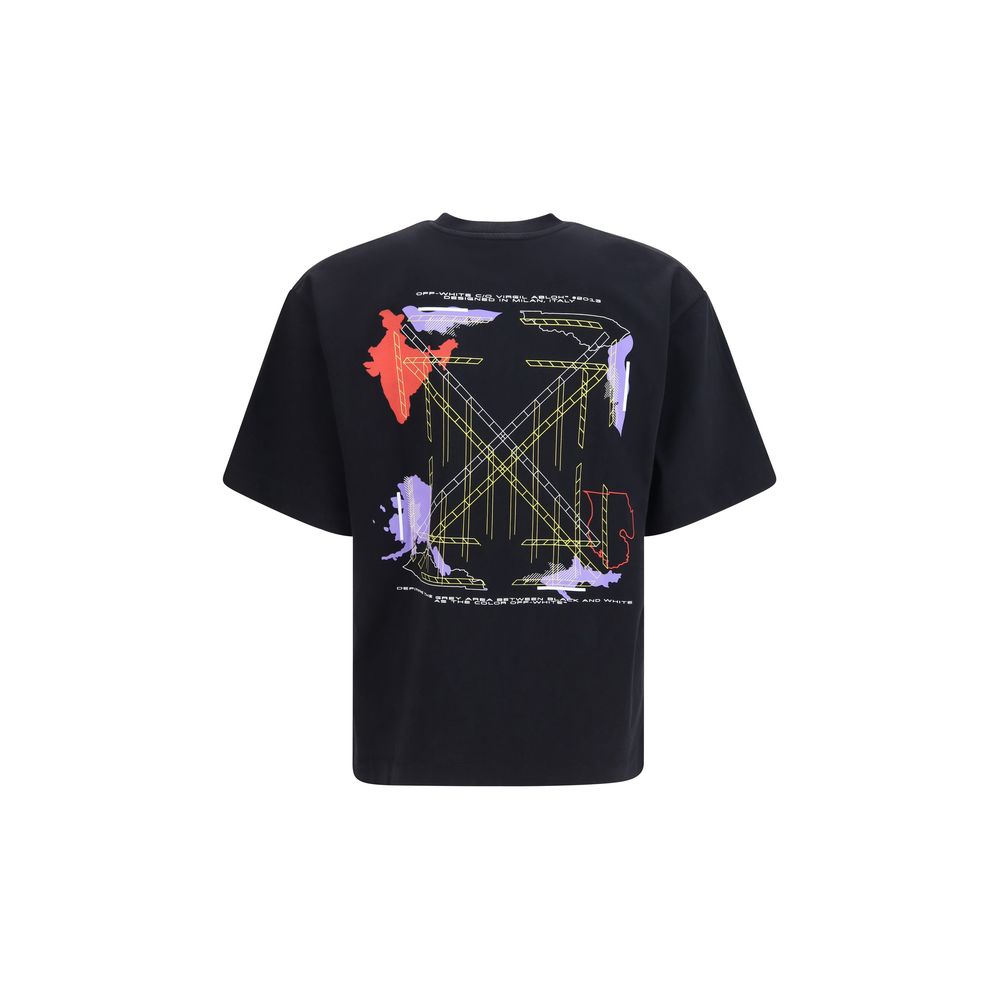 Off-White Black Cotton Archigeography Arrow Skate T-shirt