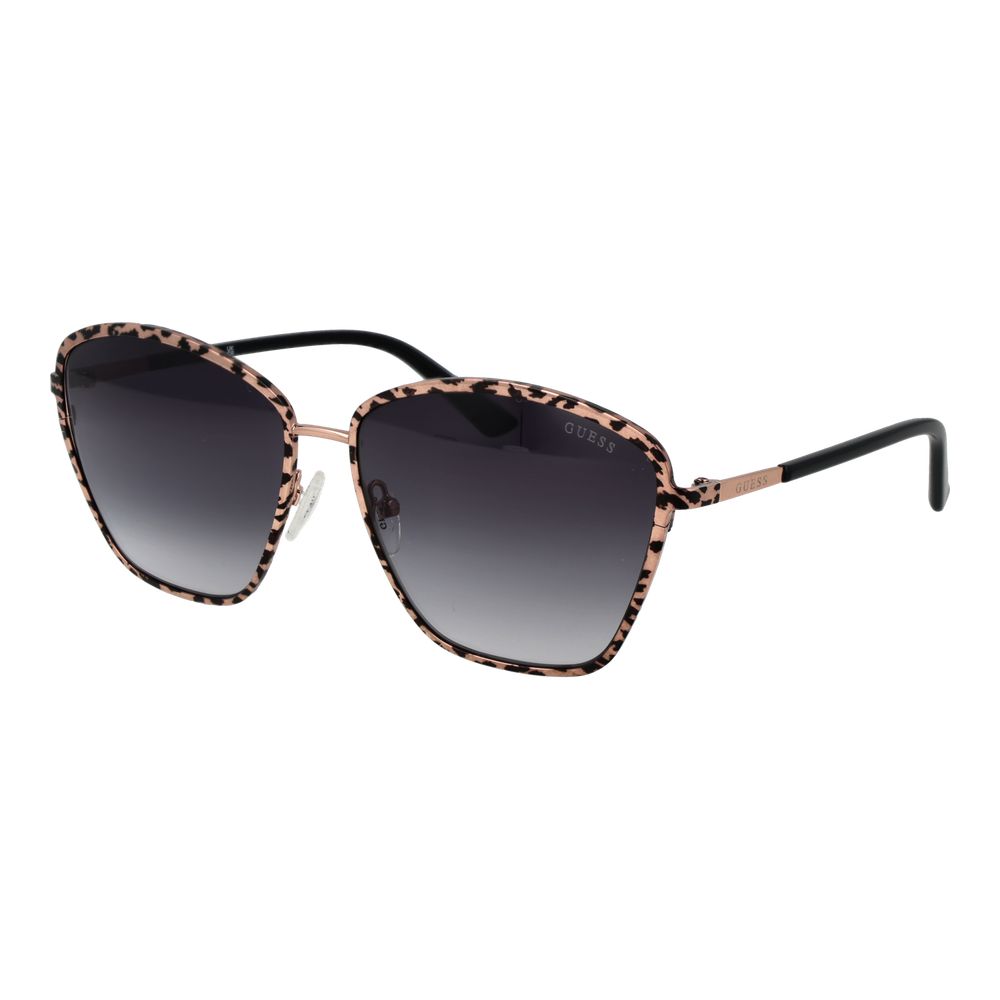 Guess Women’s Sunglasses – Rose Gold Square Frame, Grey Gradient Lenses