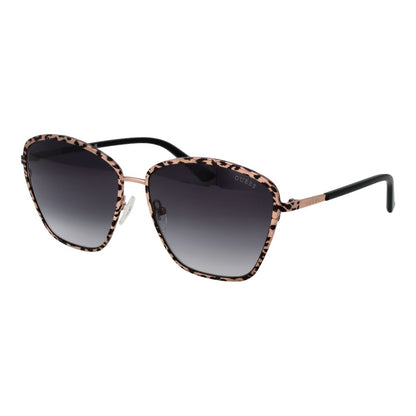 Guess Women’s Sunglasses – Rose Gold Square Frame, Grey Gradient Lenses