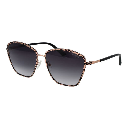 Guess Women’s Sunglasses – Rose Gold Square Frame, Grey Gradient Lenses