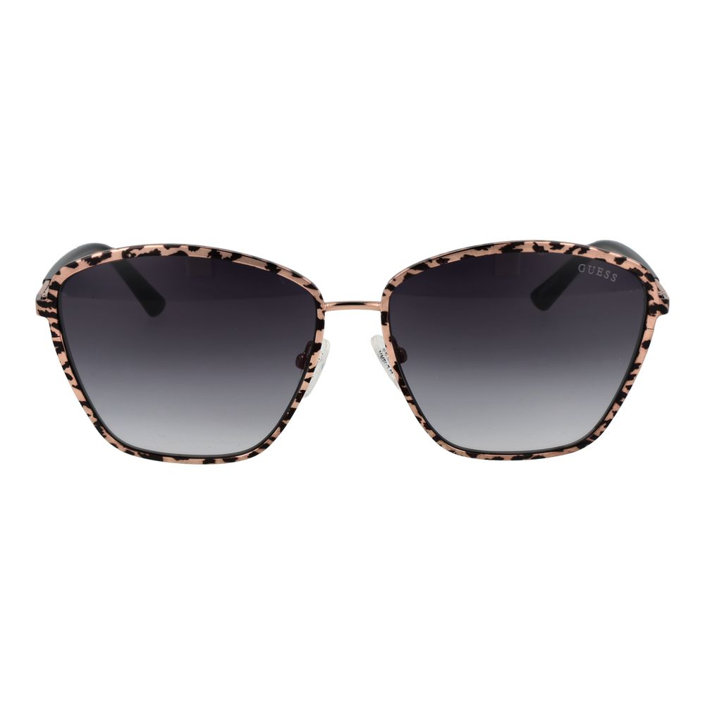 Guess Women’s Sunglasses – Rose Gold Square Frame, Grey Gradient Lenses