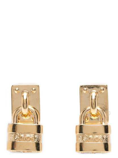 Chloé Mini Paddington Gold Brass Earrings