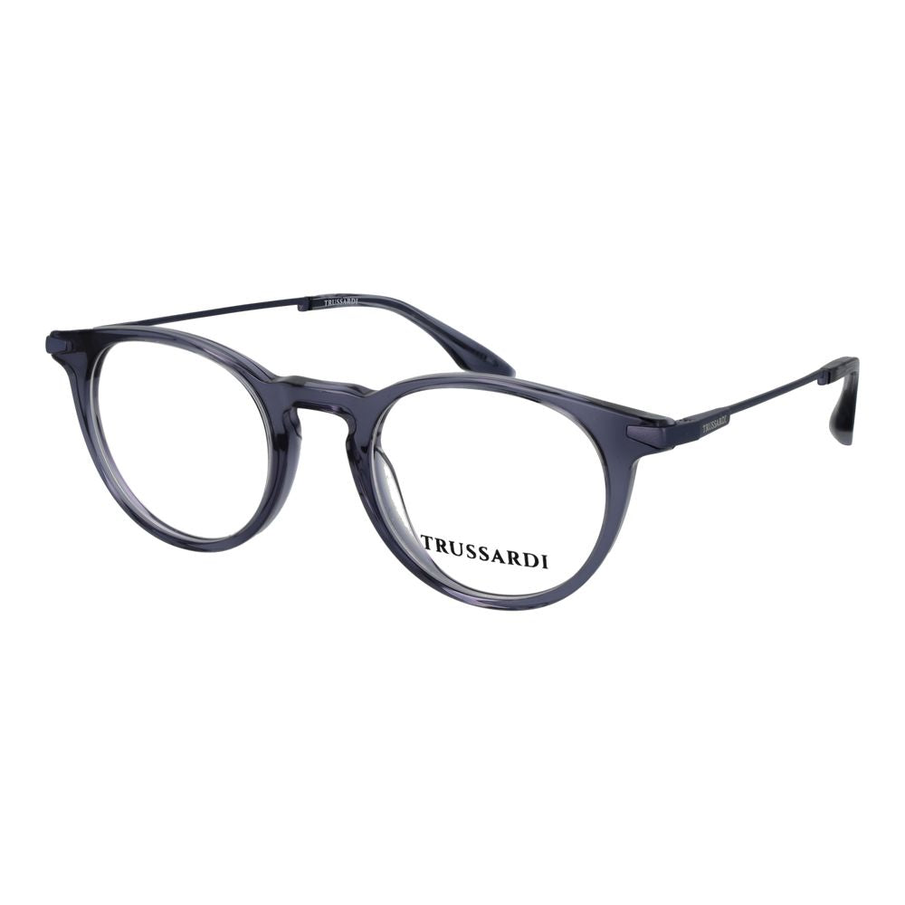 Trussardi Unisex Optical Glasses – Grey Panto Frame, 49mm