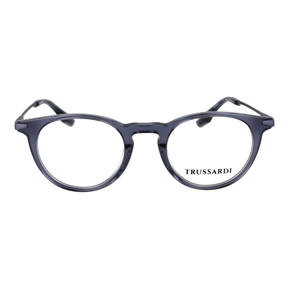 Trussardi Unisex Optical Glasses – Grey Panto Frame, 49mm
