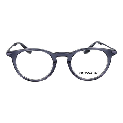 Trussardi Unisex Optical Glasses – Grey Panto Frame, 49mm