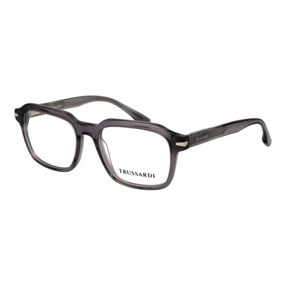 Trussardi Men’s Optical Glasses – Gray Square Frame, 52mm
