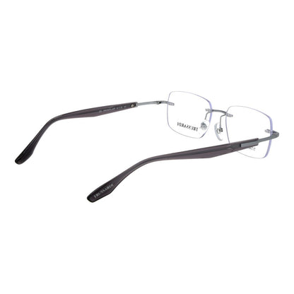 Trussardi Men’s Optical Glasses – Silver Rimless Frame, 54mm