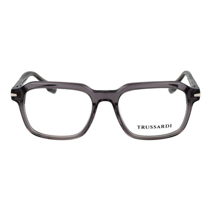 Trussardi Men’s Optical Glasses – Gray Square Frame, 52mm