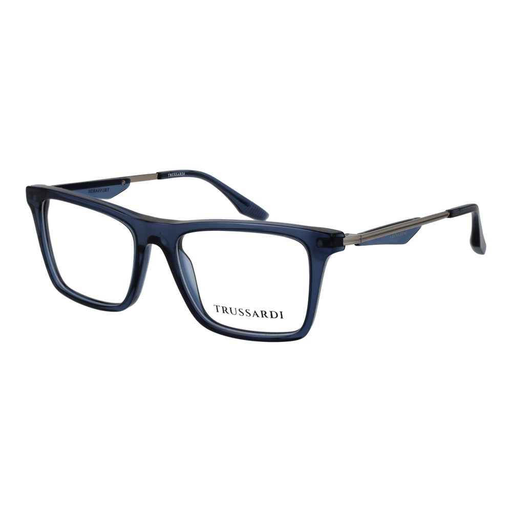 Trussardi Men’s Optical Glasses – Blue Square Frame, 51mm