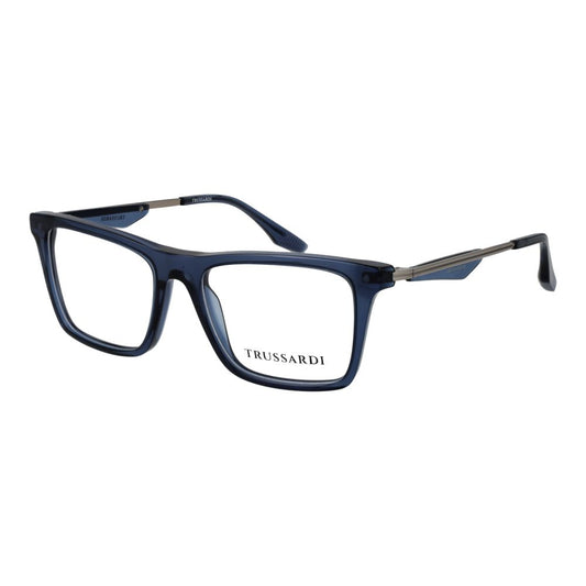 Trussardi Men’s Optical Glasses – Blue Square Frame, 51mm
