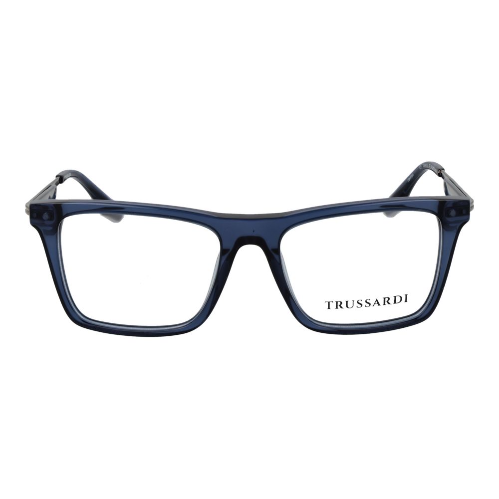 Trussardi Men’s Optical Glasses – Blue Square Frame, 51mm