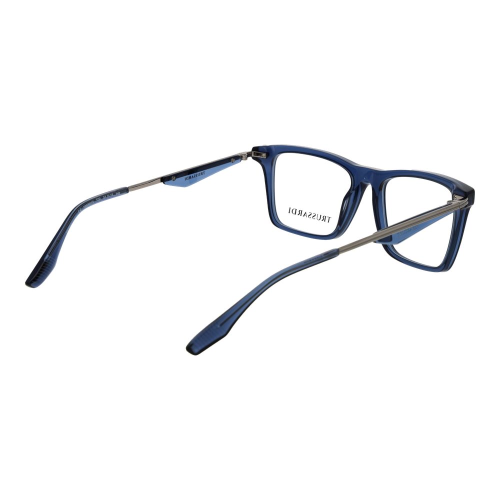 Trussardi Men’s Optical Glasses – Blue Square Frame, 51mm