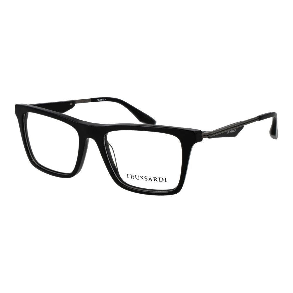 Trussardi Men’s Optical Glasses – Black Square Frame, 51mm
