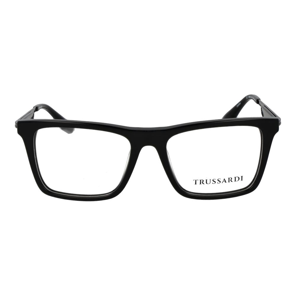 Trussardi Men’s Optical Glasses – Black Square Frame, 51mm