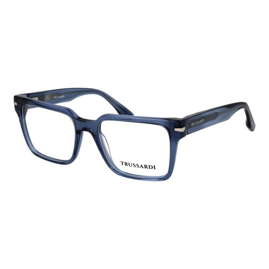 Trussardi Men’s Optical Glasses – Blue Square Frame, 54mm