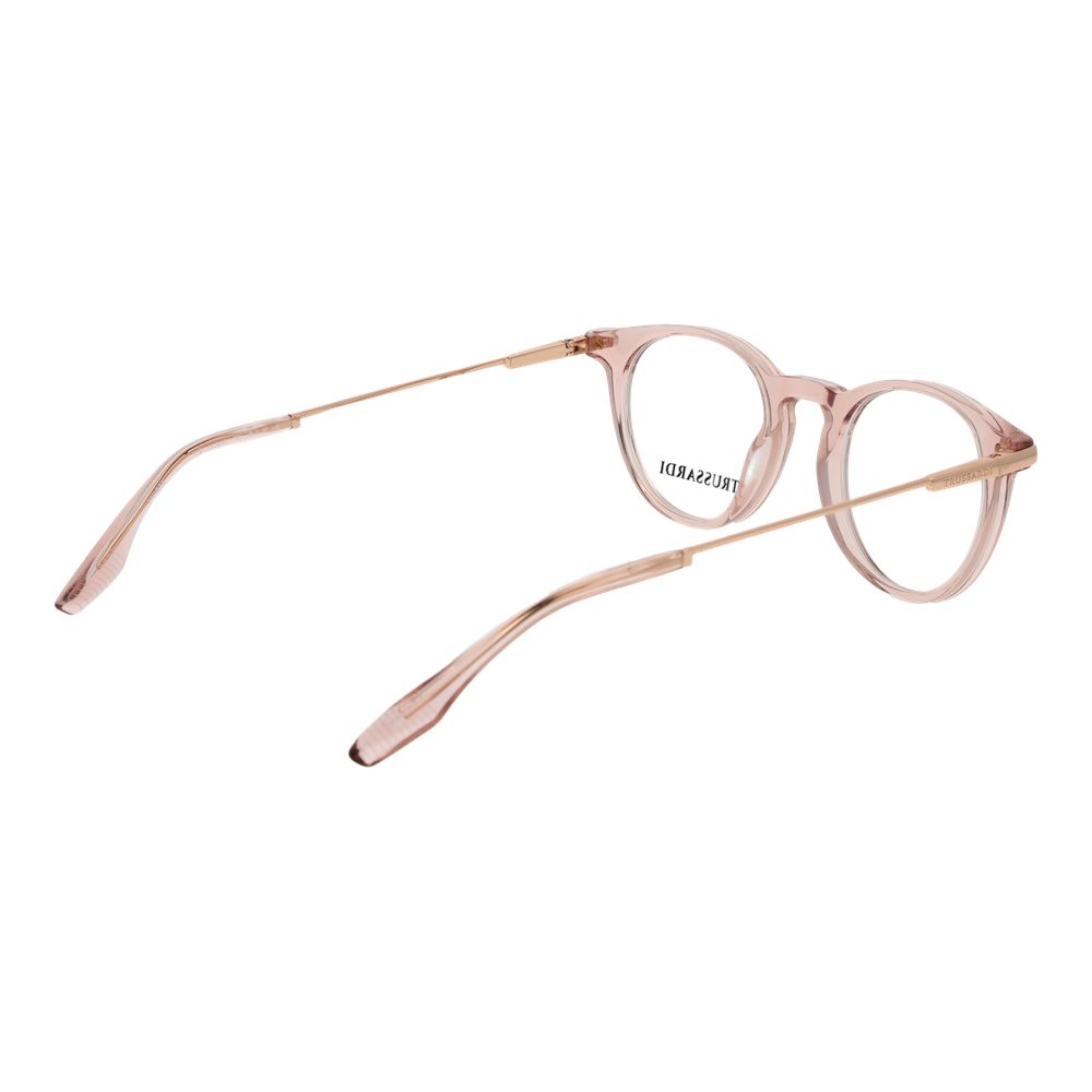Trussardi Unisex Pink Acetate Glasses – Panto Full-Rim Frames