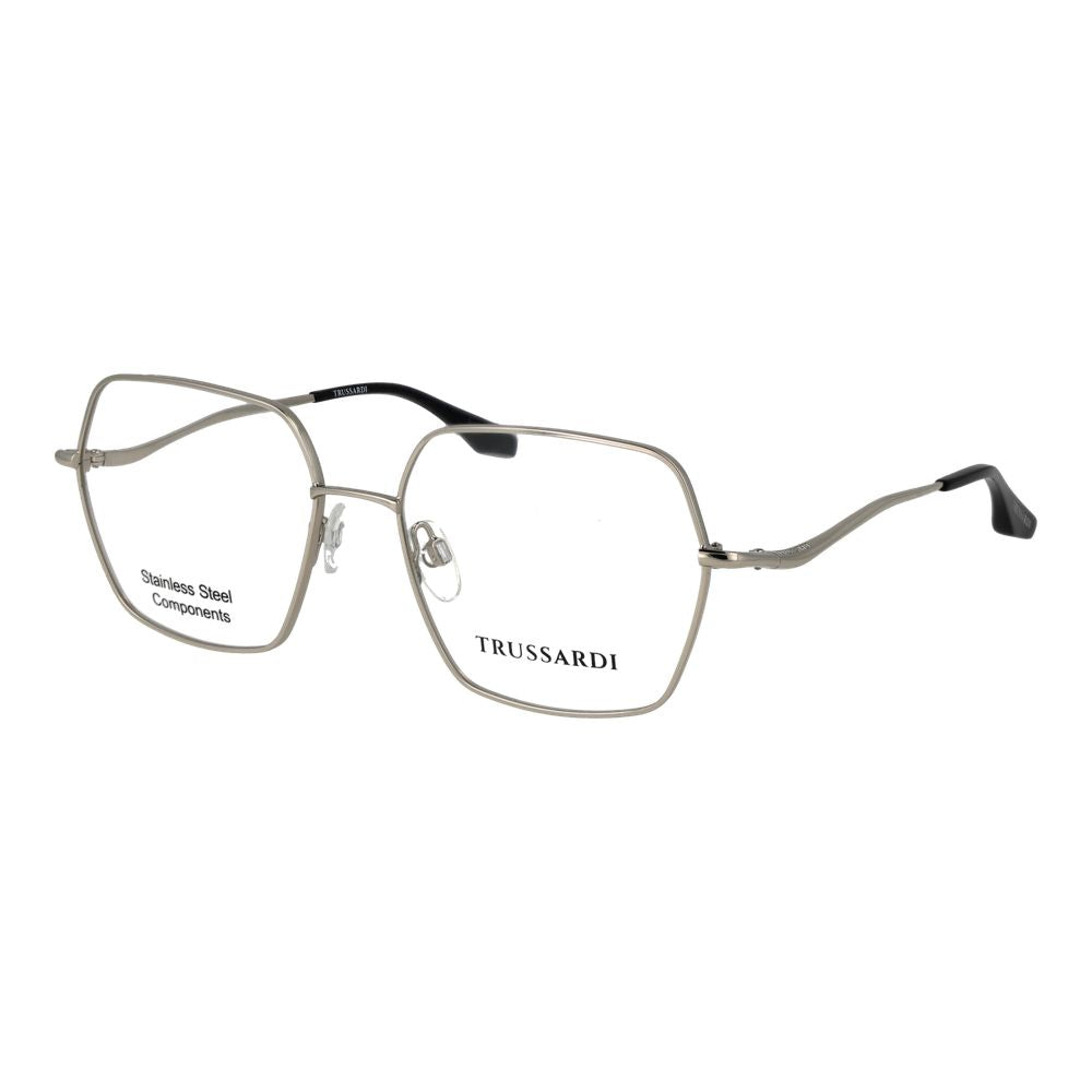 Trussardi Women's Optical Glasses – Silver Square Frame, 56mm