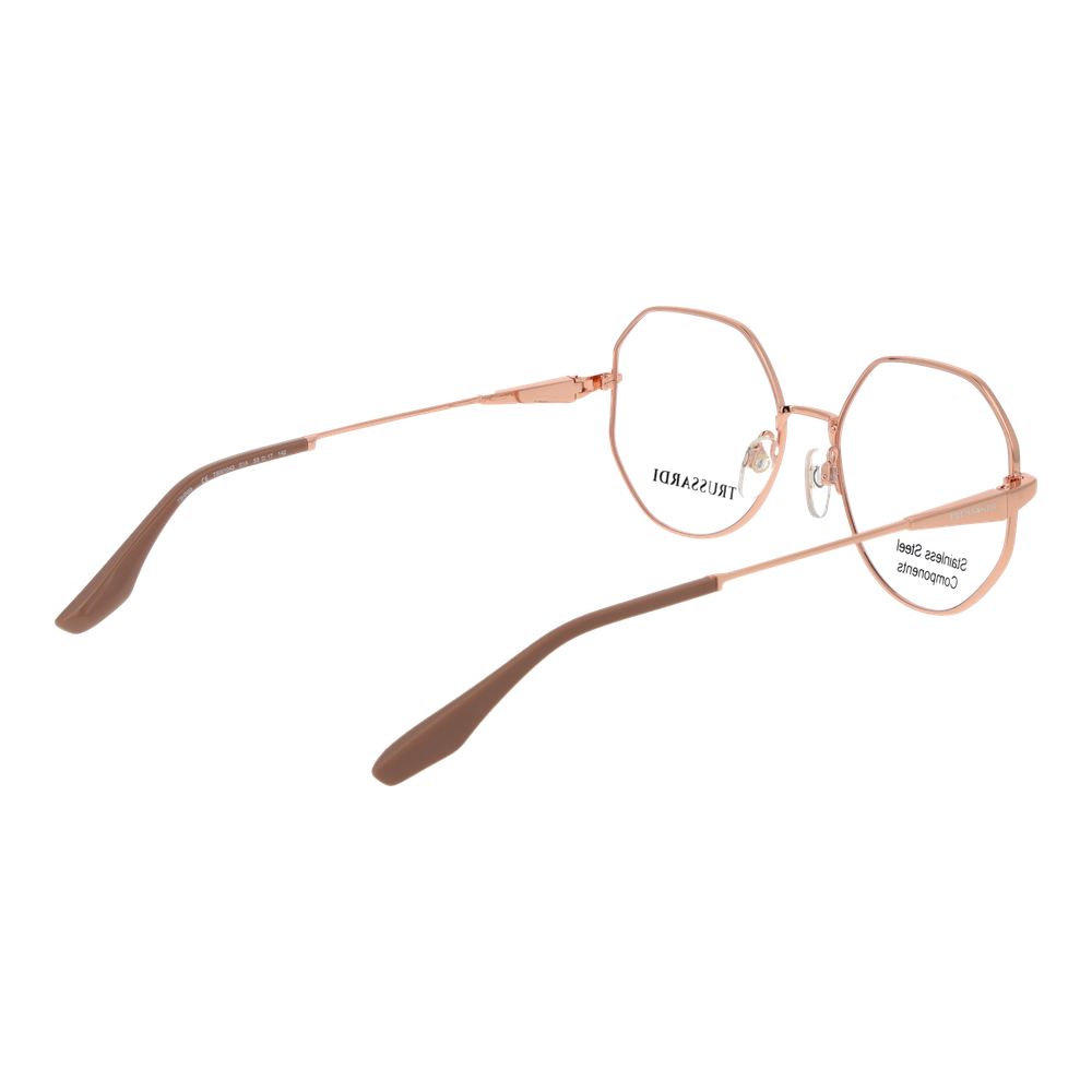 Trussardi Women’s Optical Glasses – Rose Round Frame, 53mm