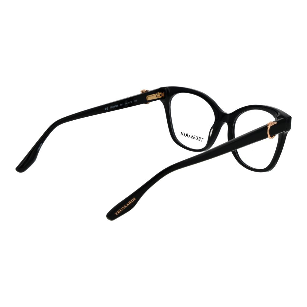 Trussardi Women’s Optical Glasses – Black Cat Eye Frame, 54mm