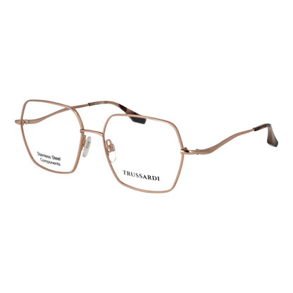 Trussardi Women’s Optical Glasses – Rose Gold Square Frame, 56mm