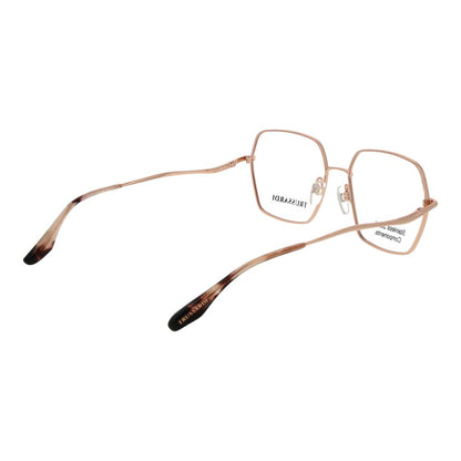 Trussardi Women’s Optical Glasses – Rose Gold Square Frame, 56mm