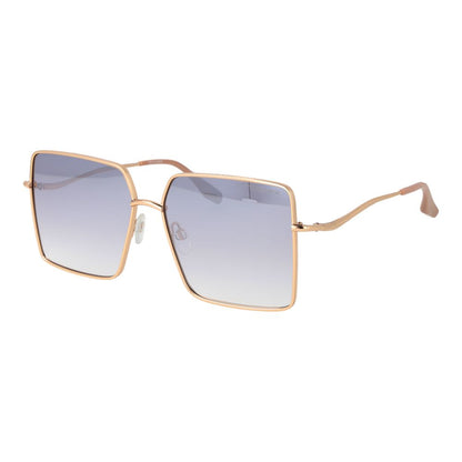 Trussardi Women’s Sunglasses – Gold Square Frame, Purple Gradient Lenses