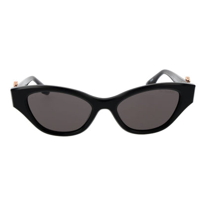Trussardi Women's Sunglasses – Black Cat Eye Frame, Grey Lenses