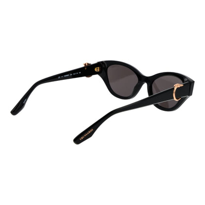 Trussardi Women's Sunglasses – Black Cat Eye Frame, Grey Lenses